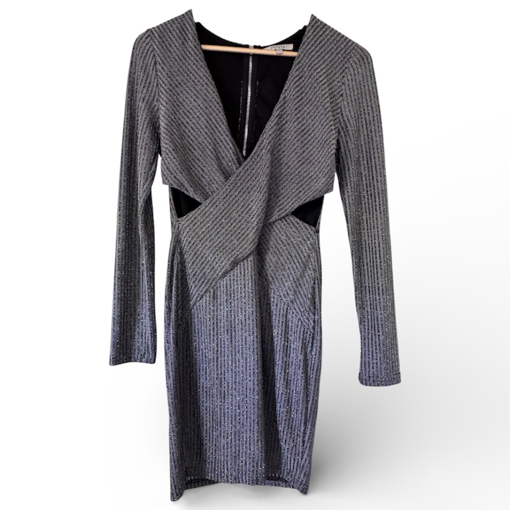 Papaya Metallic Bodycon Dress with Cutout Detail – Size L